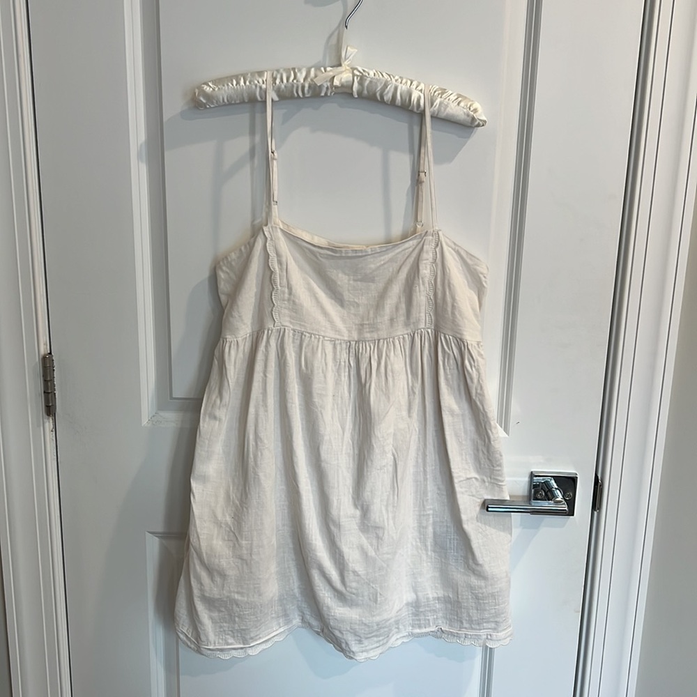 White cotton babydoll dress